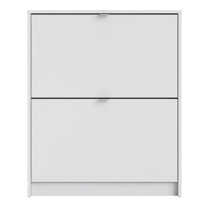 Shoes Shoe Cabinet 2 Flip Down Doors and 1 layer in White