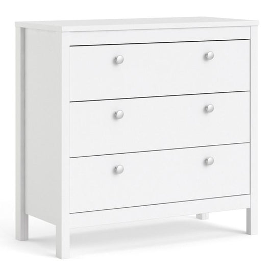 Madrid Chest 3 Drawers in White