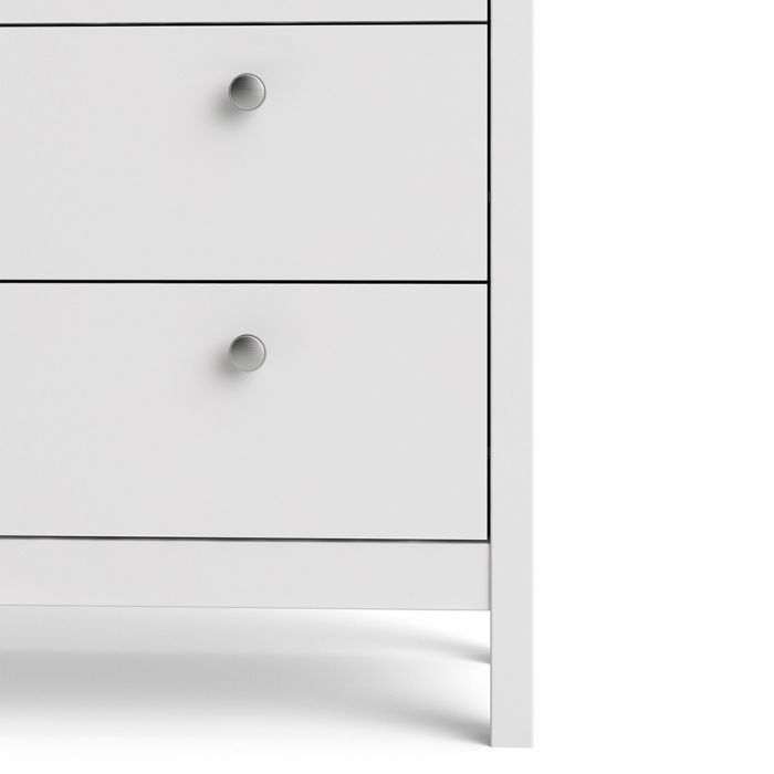 Madrid China Cabinet 2 Glass Doors with 3 Drawers in White