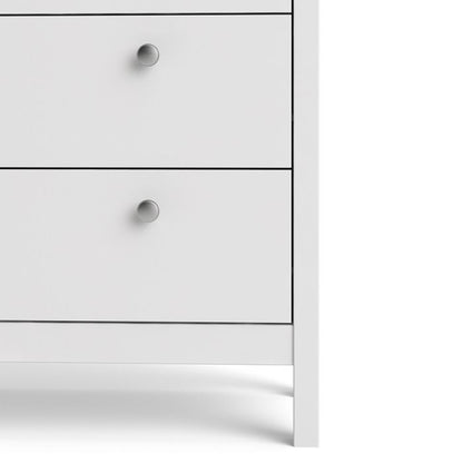 Madrid China Cabinet 2 Glass Doors with 3 Drawers in White