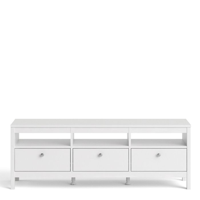 Madrid TV Unit 3 Drawers in White