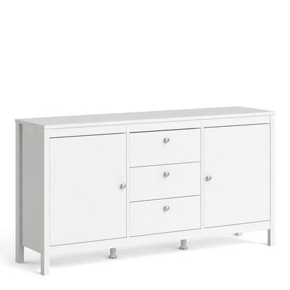 Madrid Sideboard 2 Doors 3 Drawers in White