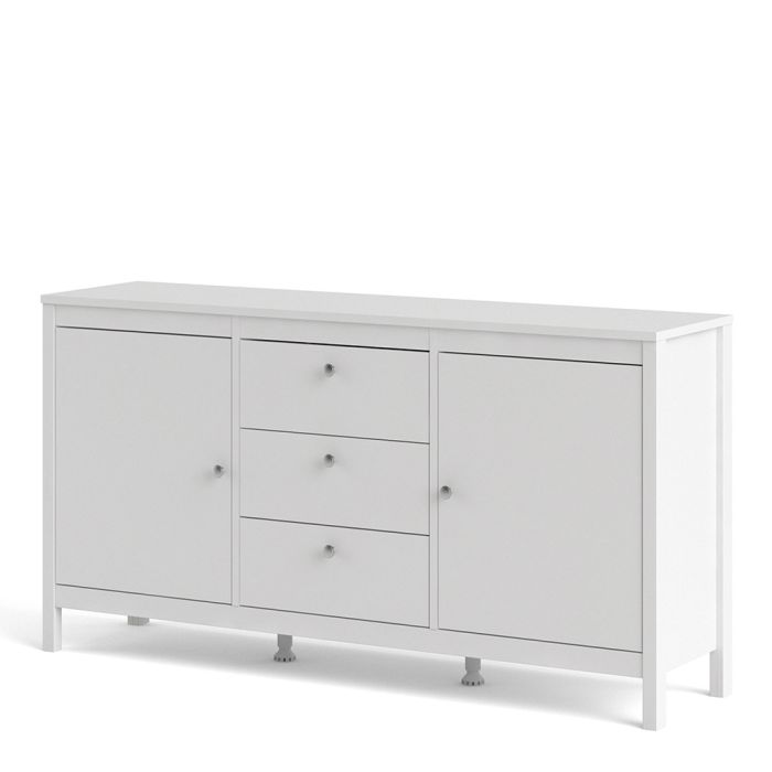 Madrid Sideboard 2 Doors 3 Drawers in White