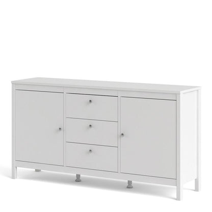 Madrid Sideboard 2 Doors 3 Drawers in White