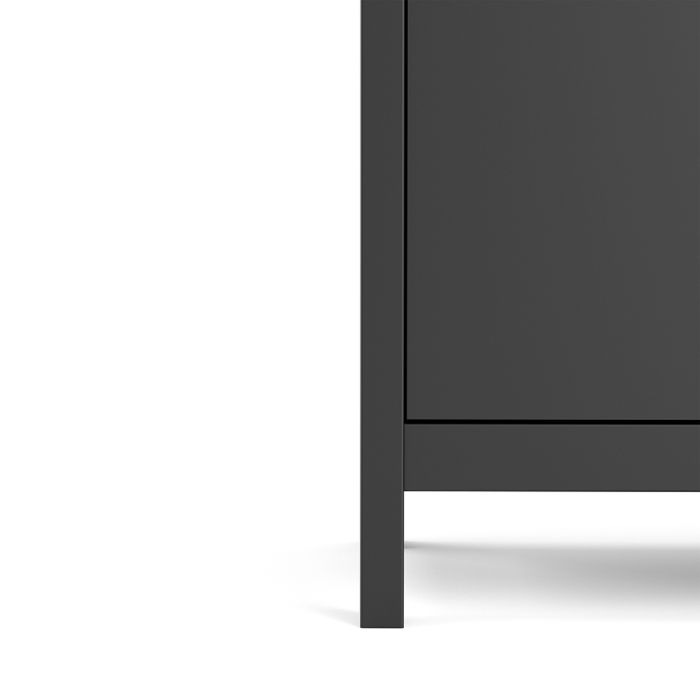 Madrid Sideboard 2 Doors 1 Drawer in Matt Black