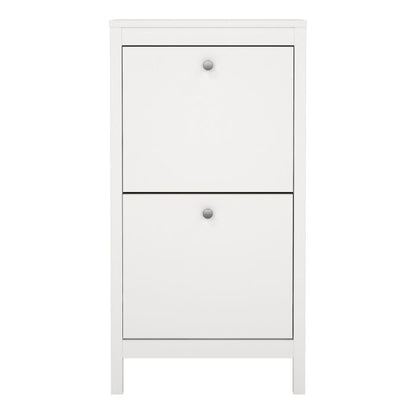 Madrid Shoe Cabinet 2 Flip Down Doors White