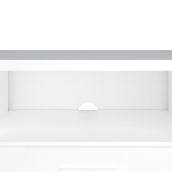 Media TV Unit with 2 Doors 1 Drawer 147cm White