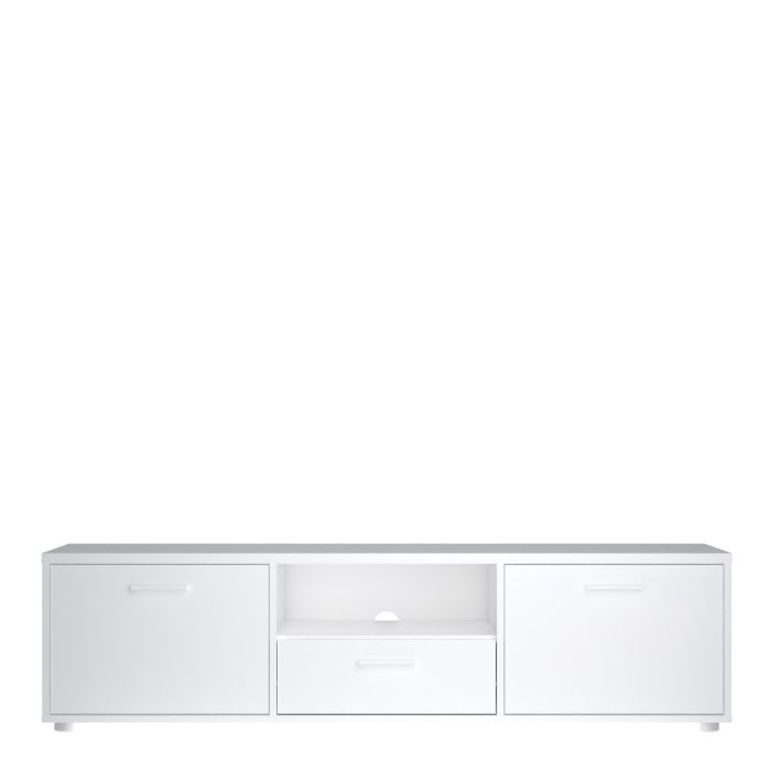 Media TV Unit with 2 Doors 1 Drawer 147cm White