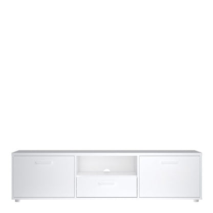 Media TV Unit with 2 Doors 1 Drawer 147cm White