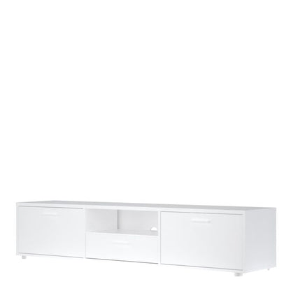 Media TV Unit with 2 Doors 1 Drawer 177cm White