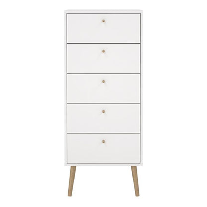 Cumbria Chest 5 Drawers White