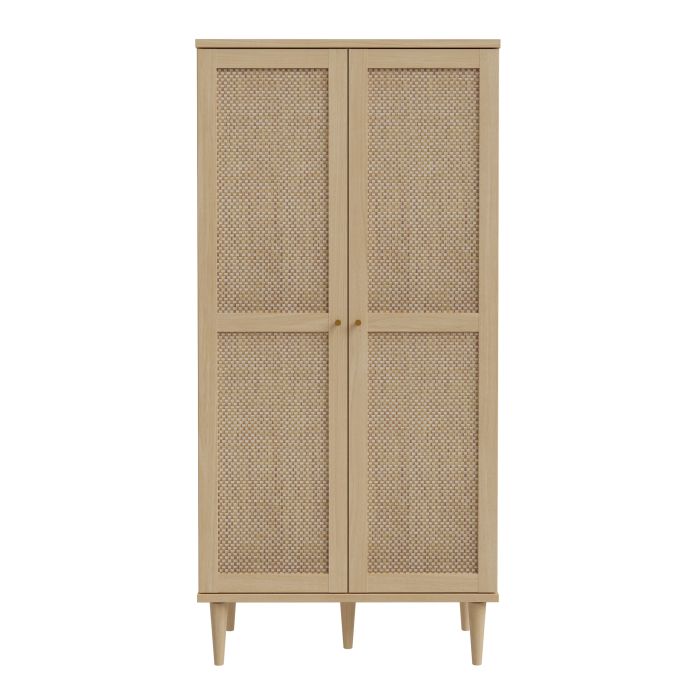 Calasetta 2 Door Display Cabinet in Rattan