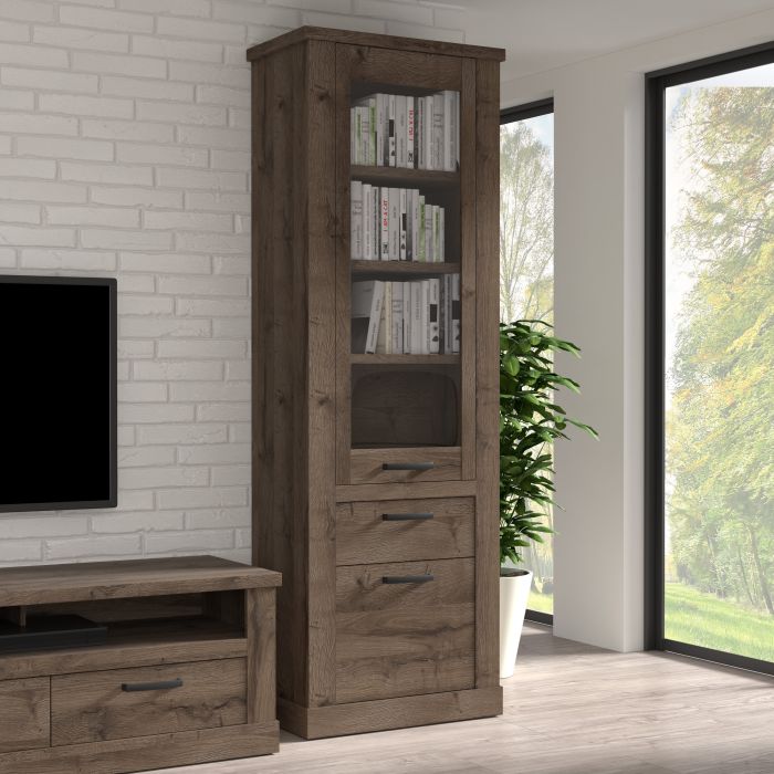 Corona Wall Shelf 200cm in Tabak Oak