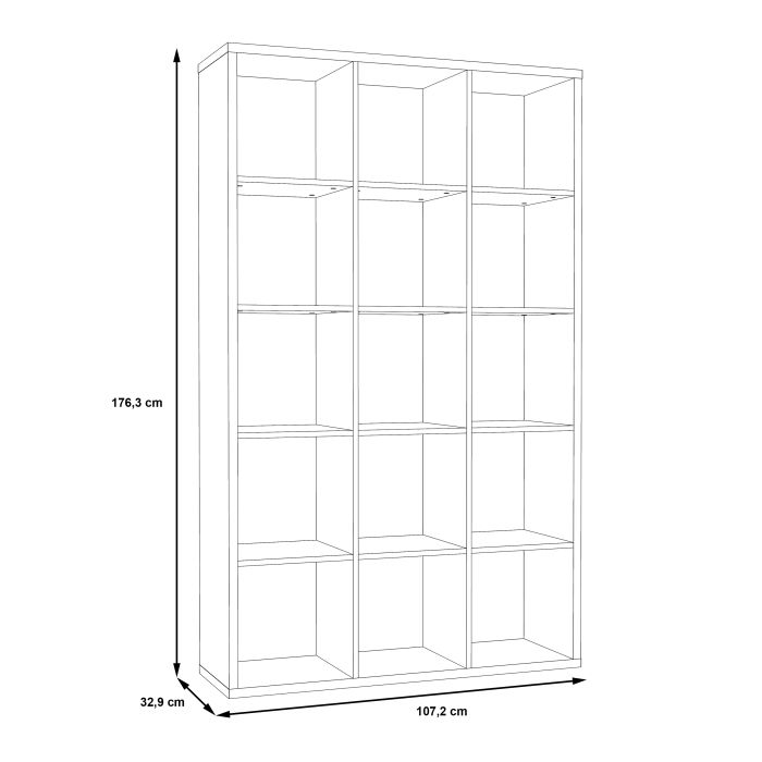 Mauro 3x5 Storage Unit in Concrete Grey