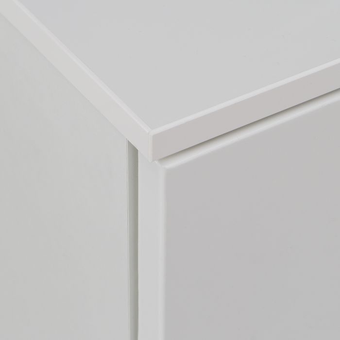 Sienna Abstract Chest of in White/White High Gloss