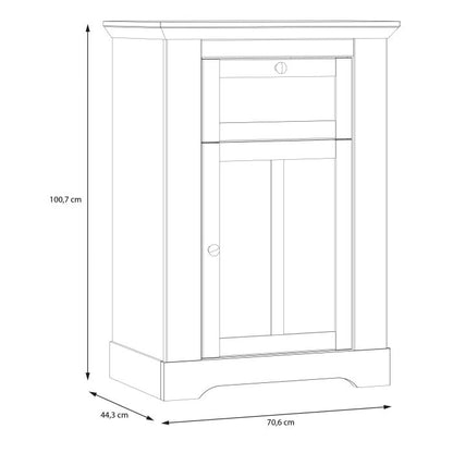 Illopa Chest of Drawers in Oak Nelson/Snowy Oak
