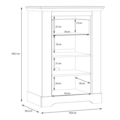 Illopa Chest of Drawers in Oak Nelson/Snowy Oak