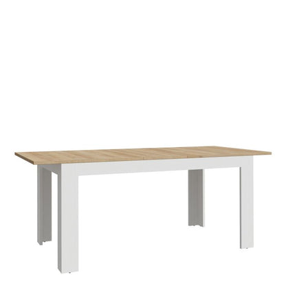 Bohol Extending Dining Table 160-207cm in Riviera Oak/White